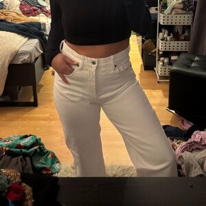 Zara White Denim Jacket